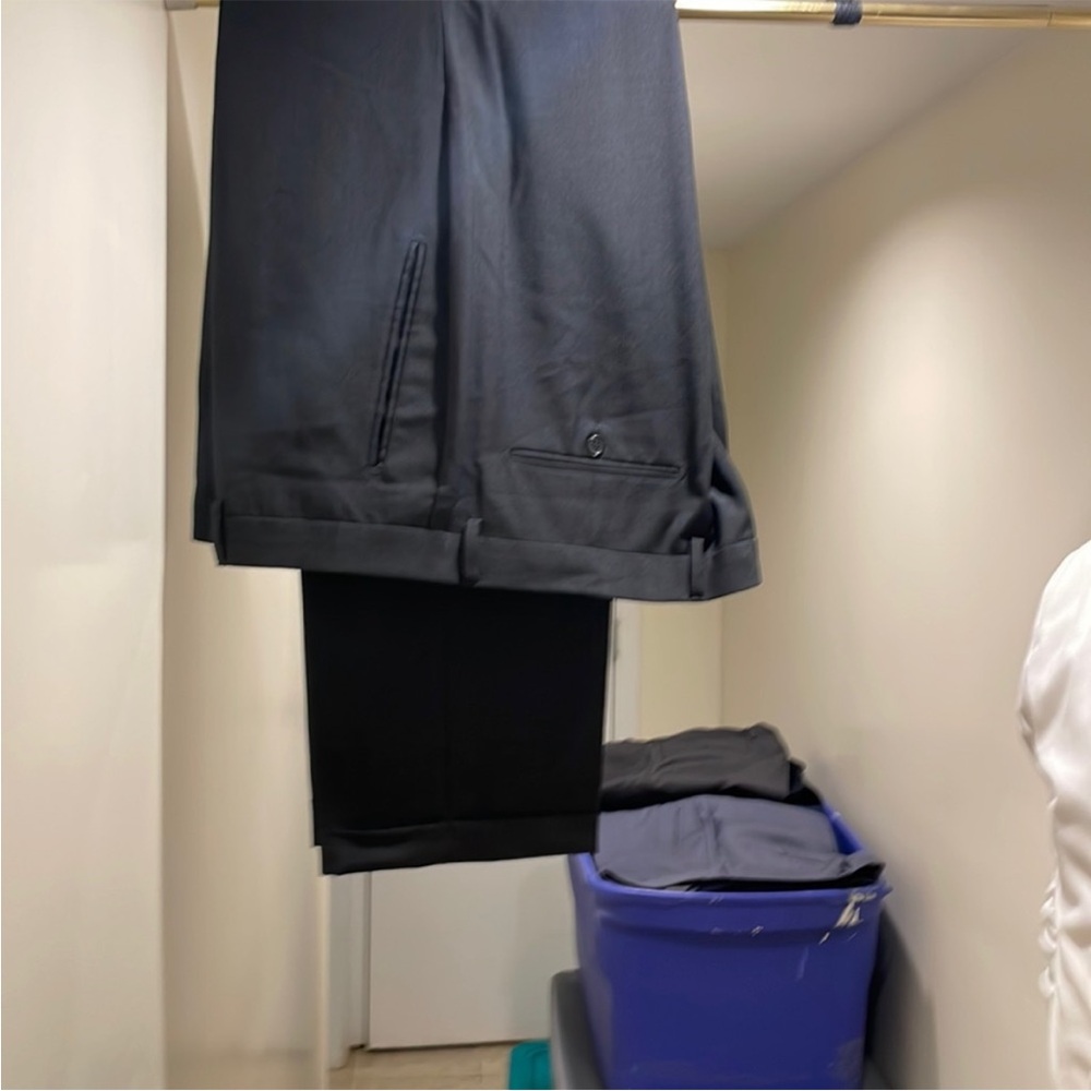 Elegant Gray Men's Dress Trousers